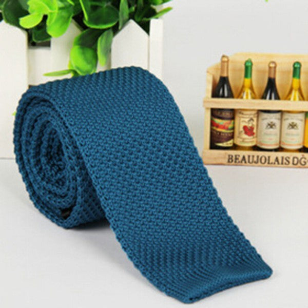 Men's Fashion Solid Tie Knit Knitted Tie Plain Necktie Narrow Slim Skinny Woven-Dollar Bargains Online Shopping Australia