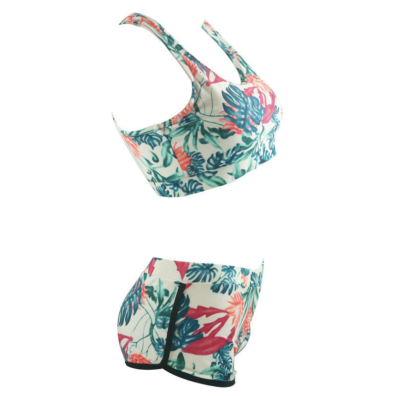 Sexy Bikinis Set Swimwear Women Swimsuits biquini Printing Shorts Straight Beachwear Swim Bathing Suits-Dollar Bargains Online Shopping Australia
