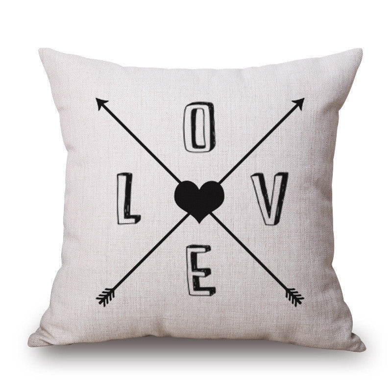 Romantic Modern Simple Beige Love Star Pattern Pillow Case Deer and Panda Chair Square Throw Pillow Cover Decorative Pillows-Dollar Bargains Online Shopping Australia