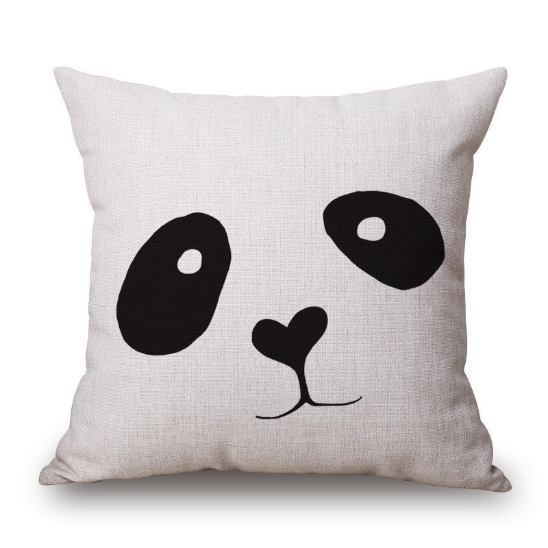 Romantic Modern Simple Beige Love Star Pattern Pillow Case Deer and Panda Chair Square Throw Pillow Cover Decorative Pillows-Dollar Bargains Online Shopping Australia