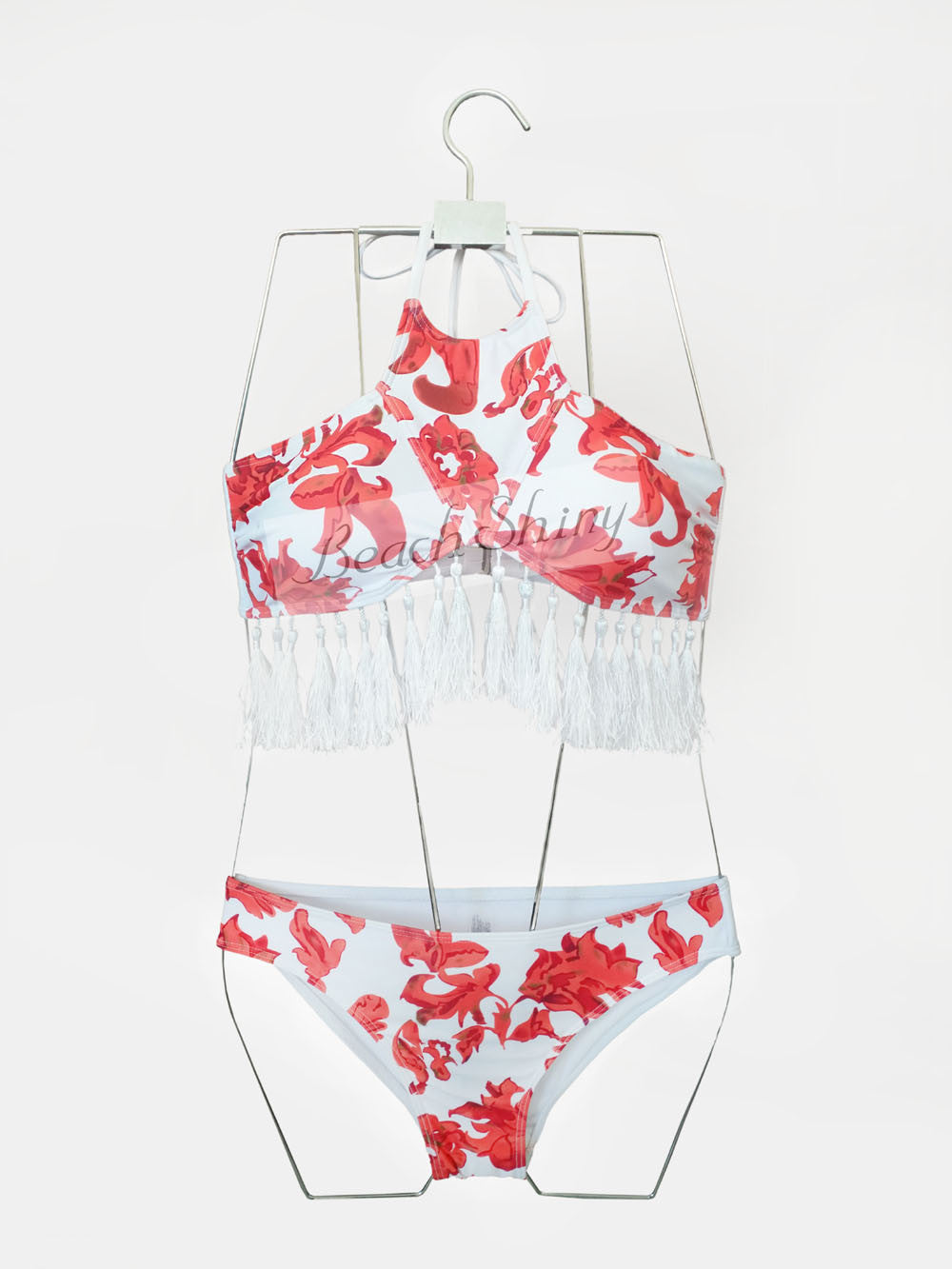 Women Push Up Bikini Set Vintage Biquini Ruffled Swimsuit Sexy Print Swmwear Beach Swim Wear Bathing Suit with Cap 1835-Dollar Bargains Online Shopping Australia
