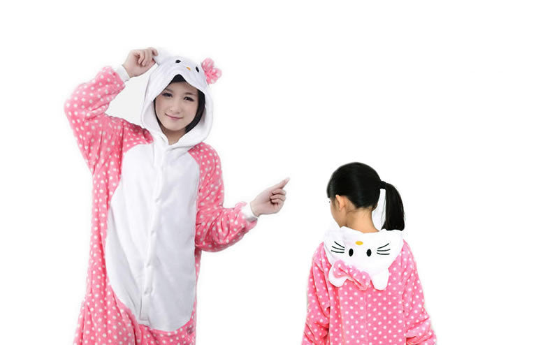 Unicorn Stitch Panda Unisex Flannel Hoodie Pajamas Costume Cosplay Animal Onesies Sleepwear For Men Women Adults Child-Dollar Bargains Online Shopping Australia