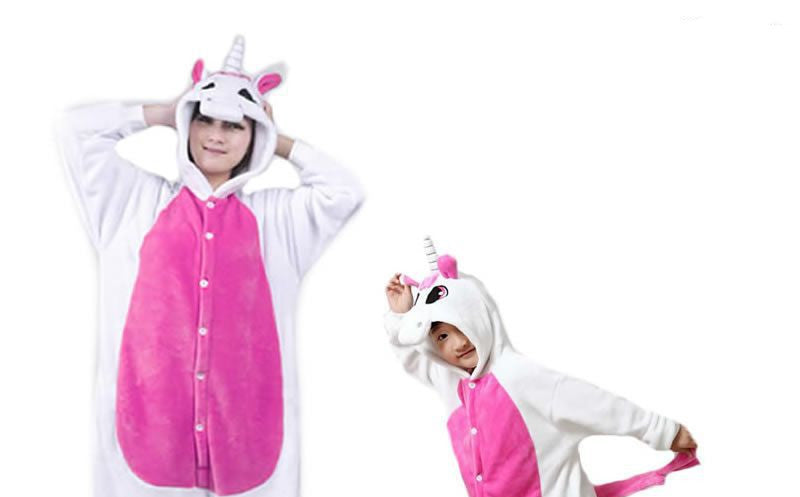 Unicorn Stitch Panda Unisex Flannel Hoodie Pajamas Costume Cosplay Animal Onesies Sleepwear For Men Women Adults Child-Dollar Bargains Online Shopping Australia