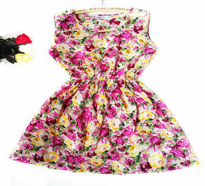 women European style plus size Fashion party Vest dress Flower prints Slim Mini Dress Spring summer dresses-Dollar Bargains Online Shopping Australia