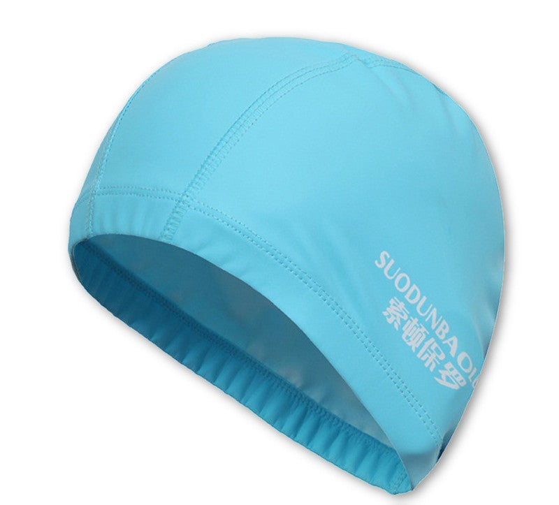 Elastic Waterproof PU Fabric Protect Ears Long Hair Sports Swim Pool Hat Swimming Cap size for Men & Women Adults-Dollar Bargains Online Shopping Australia