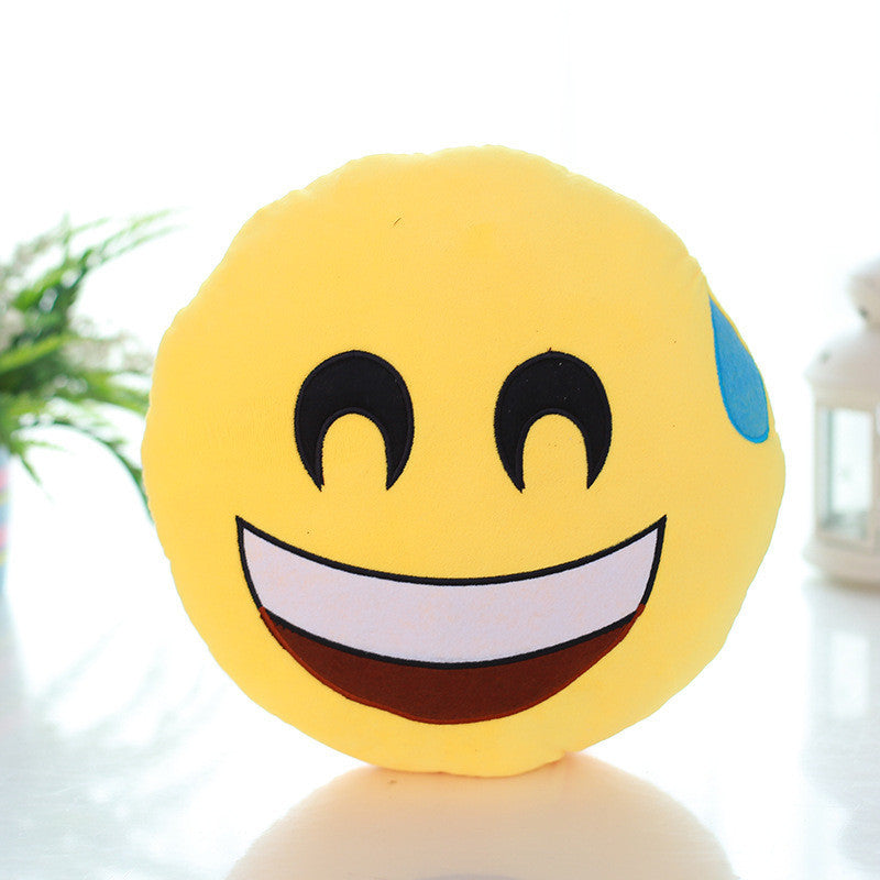 18 Style Smiley Emoji Yellow Round Pillow Sofa decorative pillows Stuffed Plush coussin cojines whatsapp emoji cushion Christmas-Dollar Bargains Online Shopping Australia