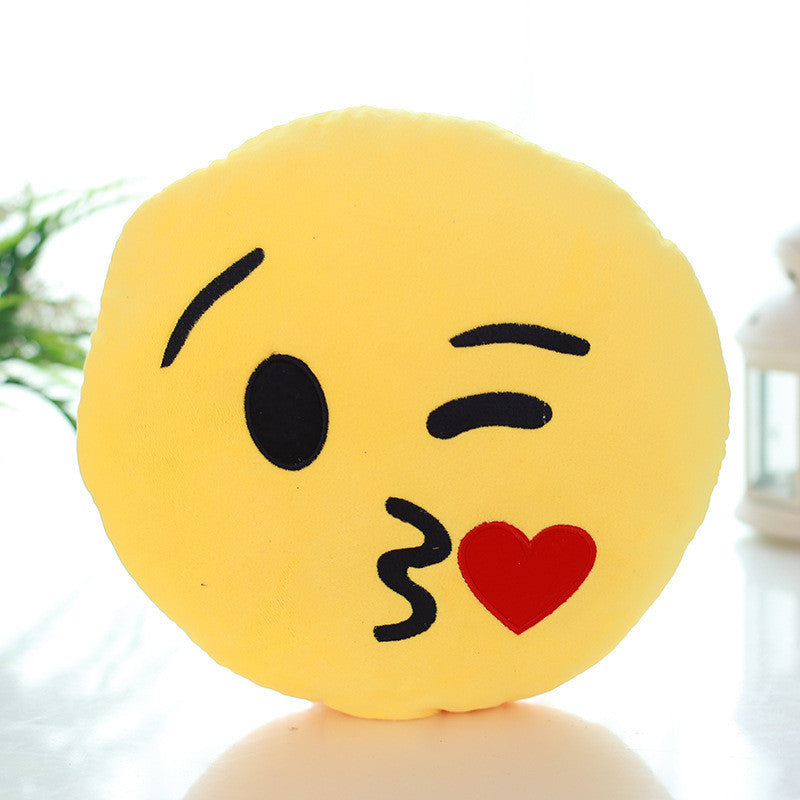 18 Style Smiley Emoji Yellow Round Pillow Sofa decorative pillows Stuffed Plush coussin cojines whatsapp emoji cushion Christmas-Dollar Bargains Online Shopping Australia