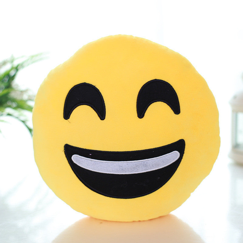 18 Style Smiley Emoji Yellow Round Pillow Sofa decorative pillows Stuffed Plush coussin cojines whatsapp emoji cushion Christmas-Dollar Bargains Online Shopping Australia