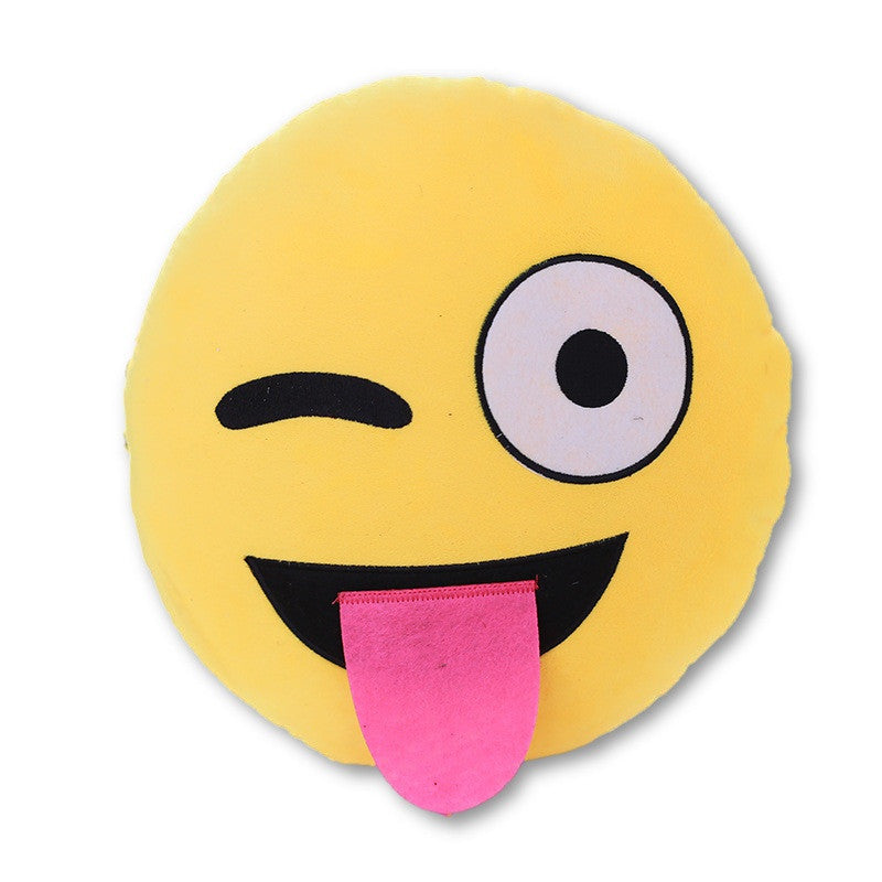 18 Style Smiley Emoji Yellow Round Pillow Sofa decorative pillows Stuffed Plush coussin cojines whatsapp emoji cushion Christmas-Dollar Bargains Online Shopping Australia