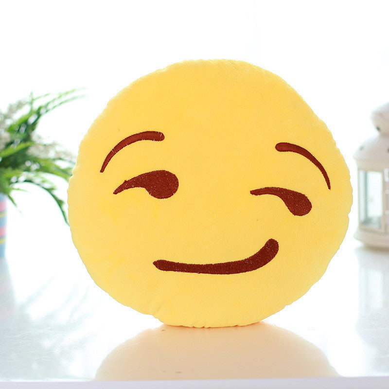 18 Style Smiley Emoji Yellow Round Pillow Sofa decorative pillows Stuffed Plush coussin cojines whatsapp emoji cushion Christmas-Dollar Bargains Online Shopping Australia