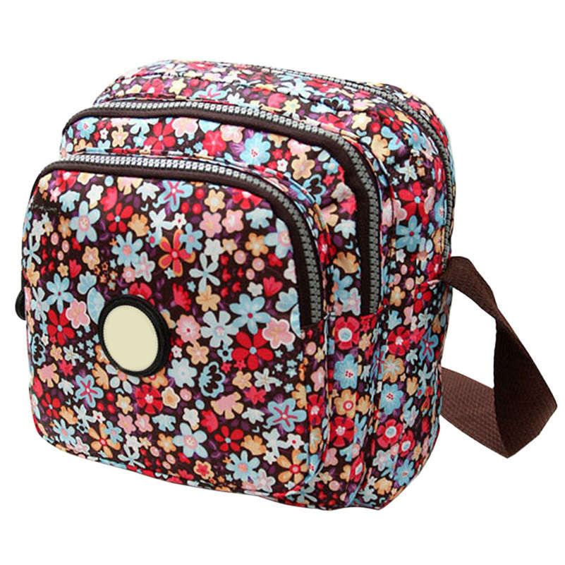 Korean Fashion Women Messenger Bags Canvas Flower Print Crossbody Shoulder Bags Small Ladies Designer Mom Handbags-Dollar Bargains Online Shopping Australia