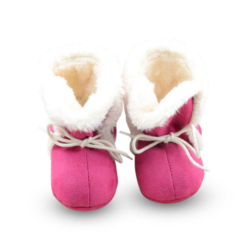 Cozy Baby Shoes 3 Colors Winter Baby Girl Tie Up Booties born Toddlers Kid Cozy Crib Shoes-Dollar Bargains Online Shopping Australia
