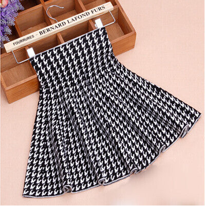 Spring Autumn High Waist Knitted Skirts Women Pleated mini Skirt Casual Elastic Flared Skirt Female midi Short Skirt Woman-Dollar Bargains Online Shopping Australia