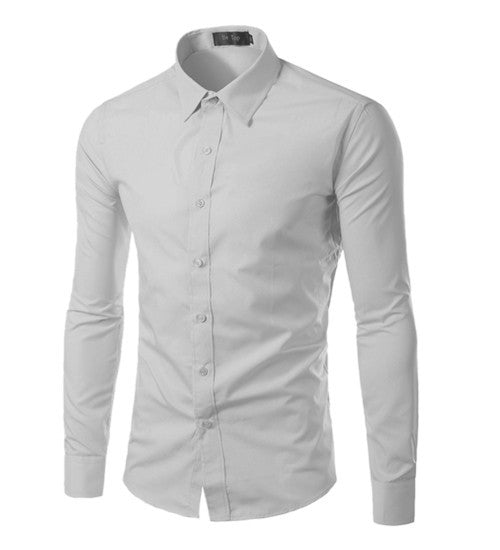 Brand Dress Shirts Mens Striped Shirt Slim Fit Chemise Homme Long sleeve Men Shirt Heren Hemden Slim Camisa Masculina-Dollar Bargains Online Shopping Australia