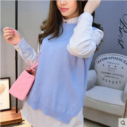 spring loose big yards female hedging sweater vest sweater vest round neck wool vest waistcoat jacket-Dollar Bargains Online Shopping Australia
