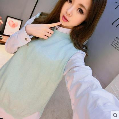spring loose big yards female hedging sweater vest sweater vest round neck wool vest waistcoat jacket-Dollar Bargains Online Shopping Australia