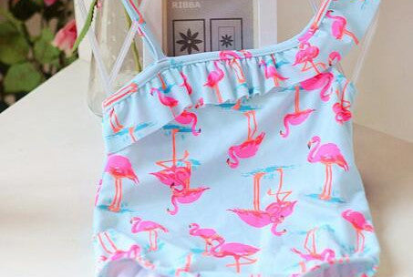 Cute baby girl swimwear one piece with Flamingos pattern 1-12Y girls swimsuit kid/children swimming Suit sw28-Dollar Bargains Online Shopping Australia