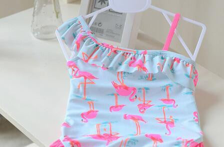 Cute baby girl swimwear one piece with Flamingos pattern 1-12Y girls swimsuit kid/children swimming Suit sw28-Dollar Bargains Online Shopping Australia