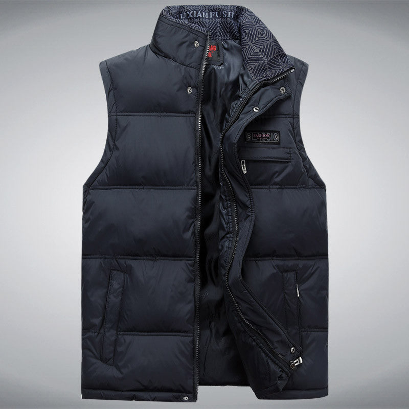 Men's Sleeveless Vest Homme Winter Casual Coats Male Cotton-Padded Men's Warm Vest Photographer Men Waistcoat Plus size 4XL-Dollar Bargains Online Shopping Australia