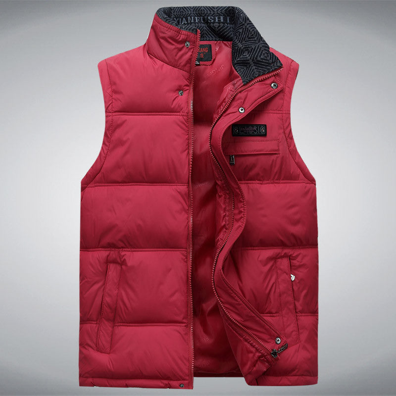 Men's Sleeveless Vest Homme Winter Casual Coats Male Cotton-Padded Men's Warm Vest Photographer Men Waistcoat Plus size 4XL-Dollar Bargains Online Shopping Australia