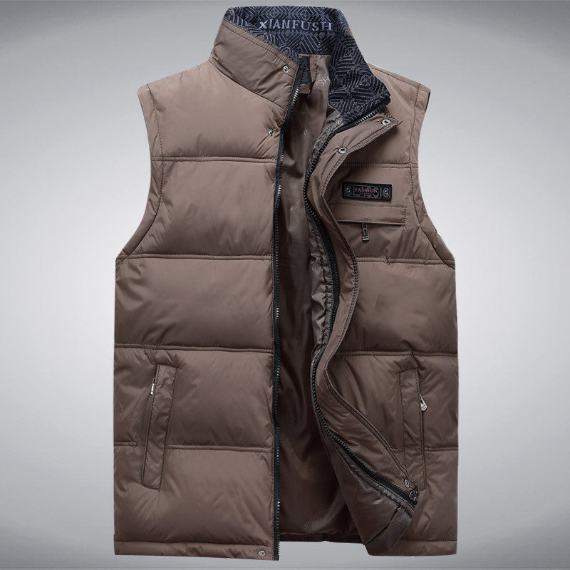 Men's Sleeveless Vest Homme Winter Casual Coats Male Cotton-Padded Men's Warm Vest Photographer Men Waistcoat Plus size 4XL-Dollar Bargains Online Shopping Australia