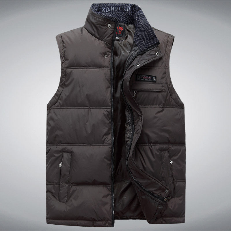 Men's Sleeveless Vest Homme Winter Casual Coats Male Cotton-Padded Men's Warm Vest Photographer Men Waistcoat Plus size 4XL-Dollar Bargains Online Shopping Australia