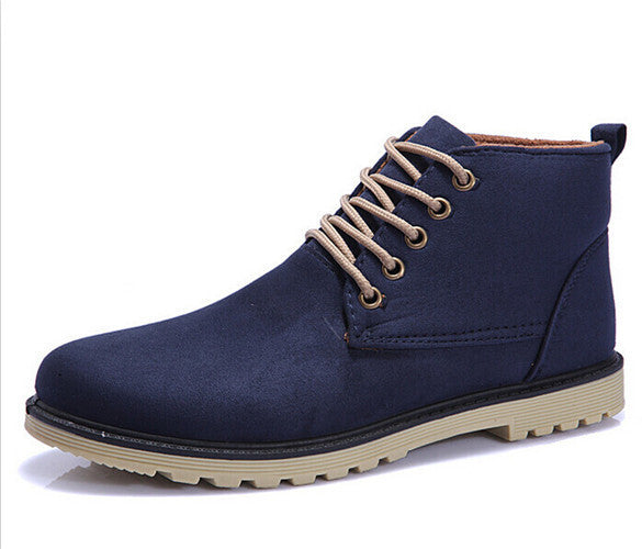 Brand Fashion Men Winter Shoes Lace-up Ankle Boots,Warm Cotton Inside Men Footwear Street Motorcycle Boots XMX258-Dollar Bargains Online Shopping Australia