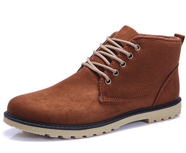 Brand Fashion Men Winter Shoes Lace-up Ankle Boots,Warm Cotton Inside Men Footwear Street Motorcycle Boots XMX258-Dollar Bargains Online Shopping Australia