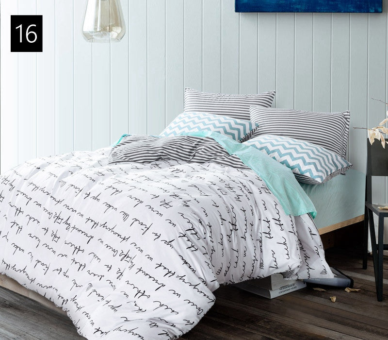 High count density cotton Duvet covers set,Black bedding set,Double single duvet covers Twin/Queen/King size,bedclothes #HM4515-Dollar Bargains Online Shopping Australia