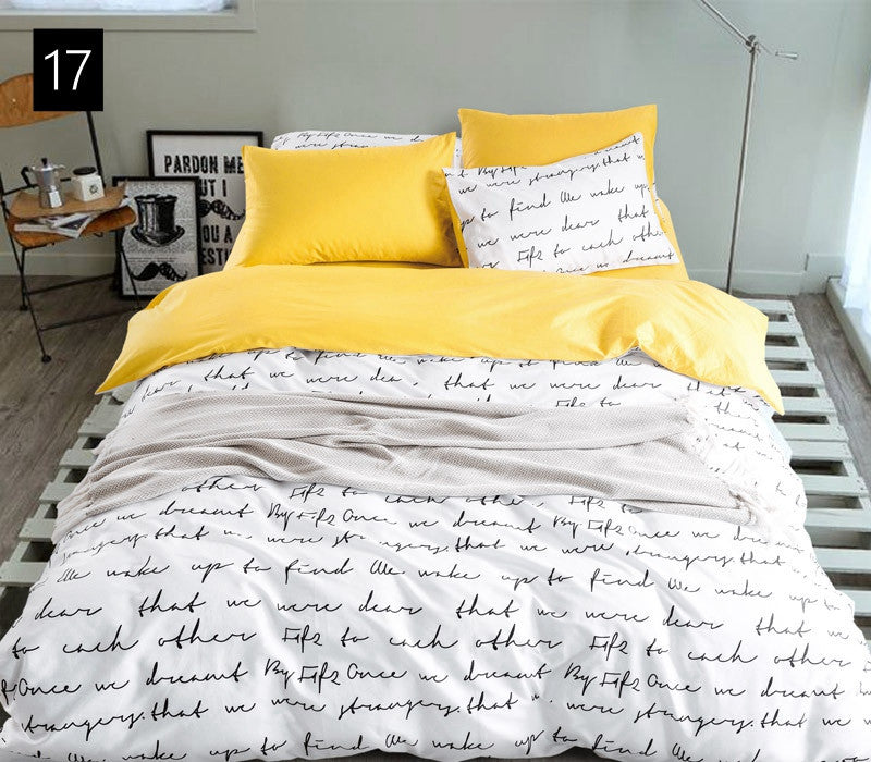 High count density cotton Duvet covers set,Black bedding set,Double single duvet covers Twin/Queen/King size,bedclothes #HM4515-Dollar Bargains Online Shopping Australia