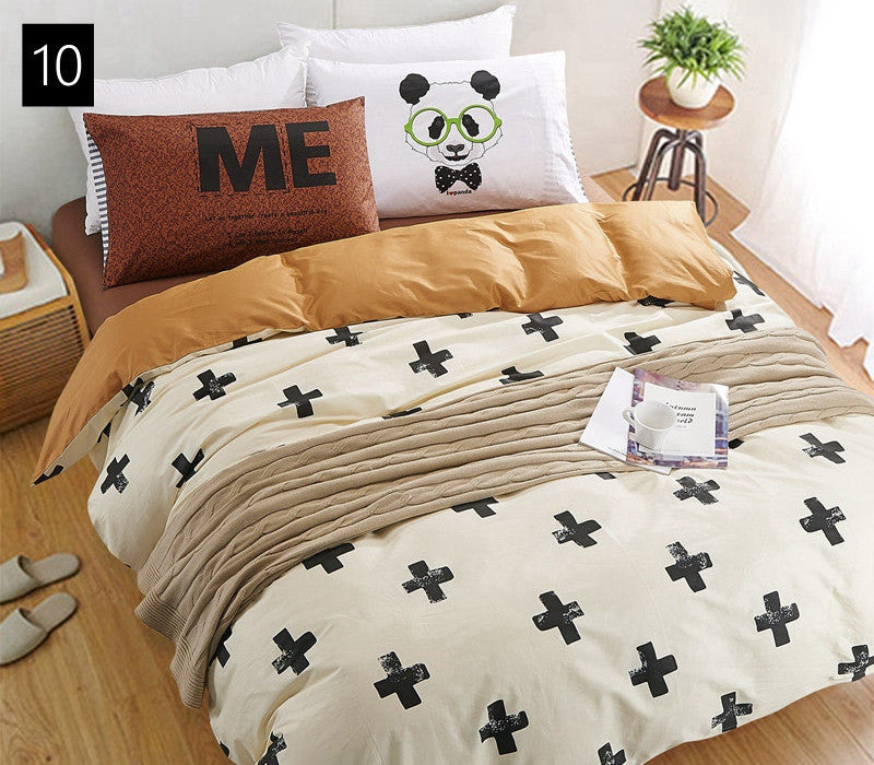 High count density cotton Duvet covers set,Black bedding set,Double single duvet covers Twin/Queen/King size,bedclothes #HM4515-Dollar Bargains Online Shopping Australia