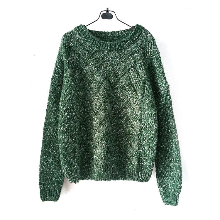 Women Casual Sweater Plaid Female Pullover O-neck Spring and Autumn Computer Knitted-Dollar Bargains Online Shopping Australia