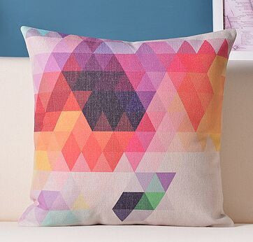 Geometry colorful printedpillow linen cushion abstract brief north european style cushion sofa throw pillow-Dollar Bargains Online Shopping Australia