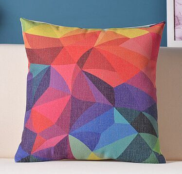 Geometry colorful printedpillow linen cushion abstract brief north european style cushion sofa throw pillow-Dollar Bargains Online Shopping Australia