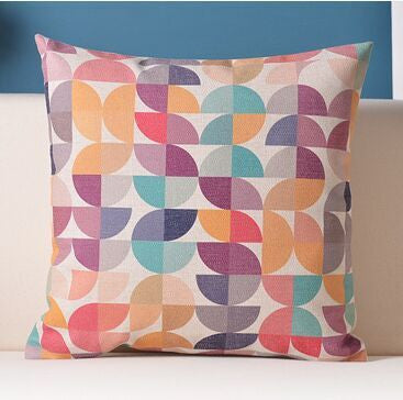 Geometry colorful printedpillow linen cushion abstract brief north european style cushion sofa throw pillow-Dollar Bargains Online Shopping Australia