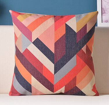 Geometry colorful printedpillow linen cushion abstract brief north european style cushion sofa throw pillow-Dollar Bargains Online Shopping Australia