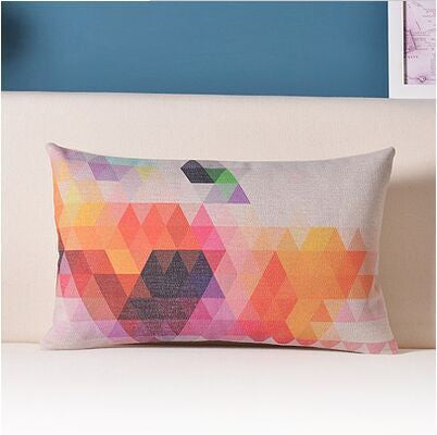 Geometry colorful printedpillow linen cushion abstract brief north european style cushion sofa throw pillow-Dollar Bargains Online Shopping Australia