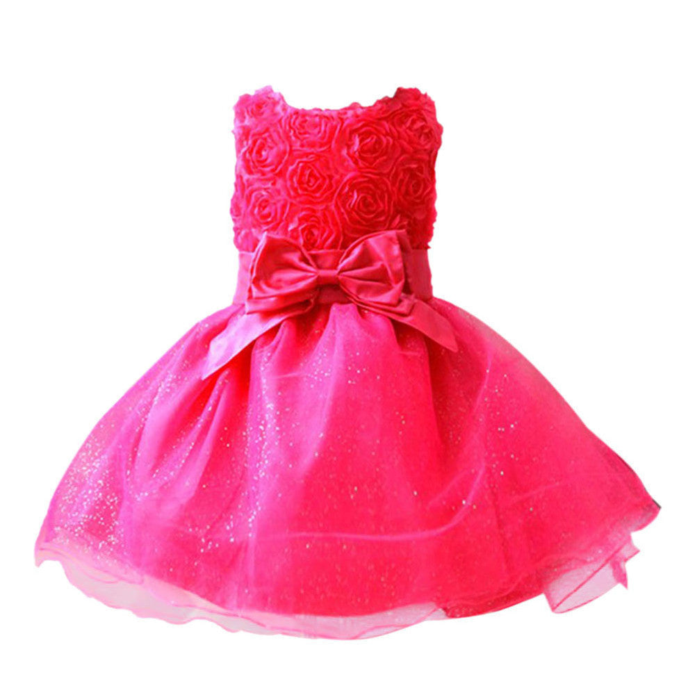 summer arrival flower princess girl dress lace rose Party Wedding Birthday girls dresses,Candy princess tutu elegant-Dollar Bargains Online Shopping Australia