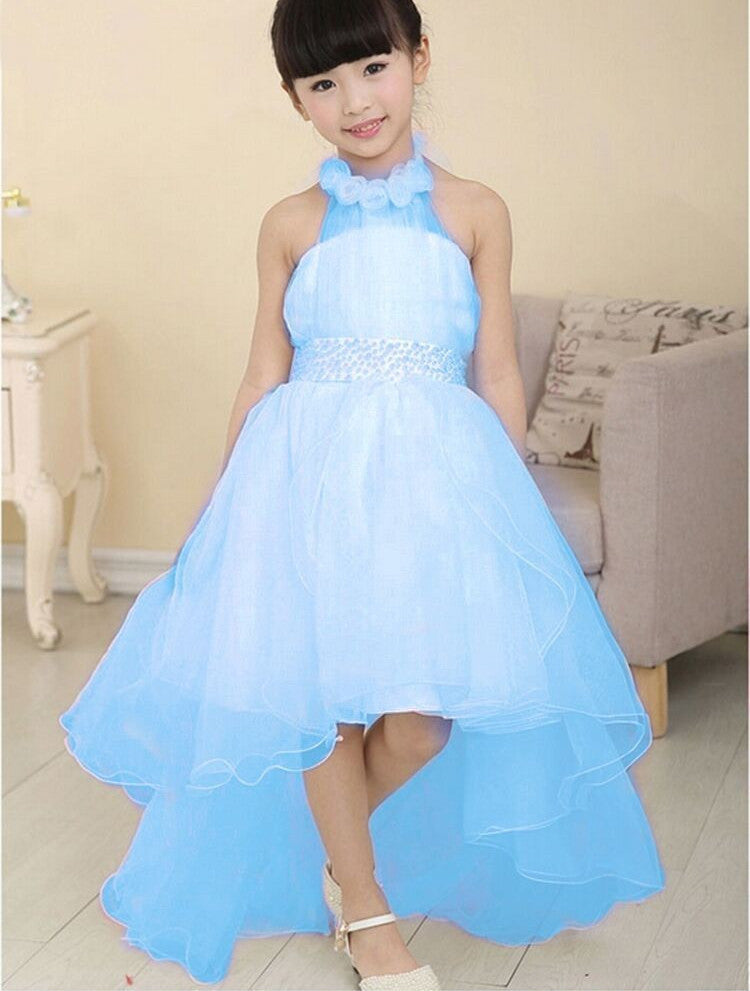 Summer Baby Girls Party Dress Evening Wear Long Tail Girls Clothes Elegant Flower Girl Dress Kids Baby Dresses-Dollar Bargains Online Shopping Australia