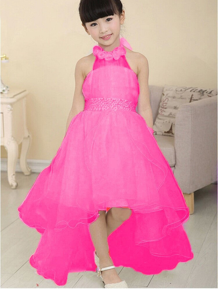 Summer Baby Girls Party Dress Evening Wear Long Tail Girls Clothes Elegant Flower Girl Dress Kids Baby Dresses-Dollar Bargains Online Shopping Australia