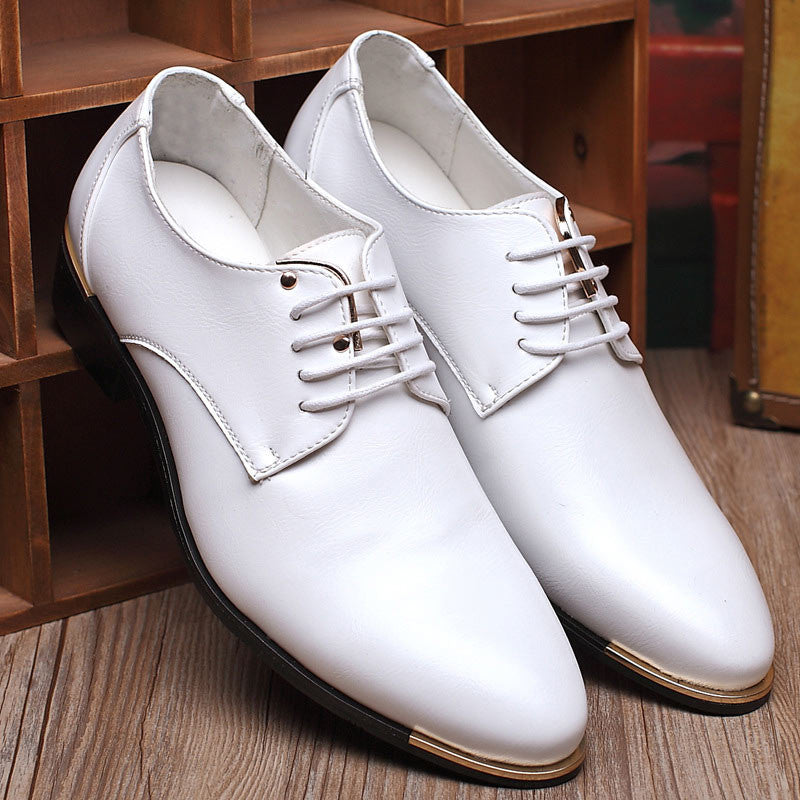 Fashion High Quality Genuine Pointed Leather Men Oxfords Lace-Up Business Men Shoes Men Dress Shoes Leather Shoes BRM-423-Dollar Bargains Online Shopping Australia