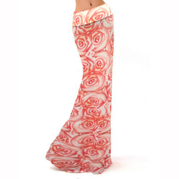 Women Summer Long Flower Skirt Faldas Largas Sexy Knit Pencil Skirts Womens Jupe Longue Bohemian Saia Longa Long Skirt-Dollar Bargains Online Shopping Australia