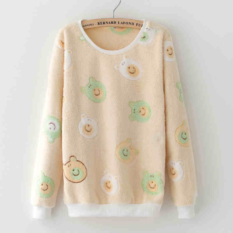 Cute Teddy Bear Harajuku Christmas Sweater Womens Sweaters Fashion Winter Lined Wool Sweater Cashmere Knitted Sweater Wol-Dollar Bargains Online Shopping Australia