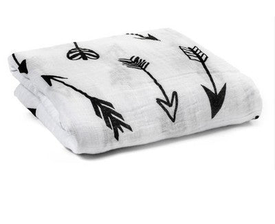Ainaan Muslin Cotton Baby Swaddles For born Baby Blankets Black & White Gauze Bath Towel-Dollar Bargains Online Shopping Australia