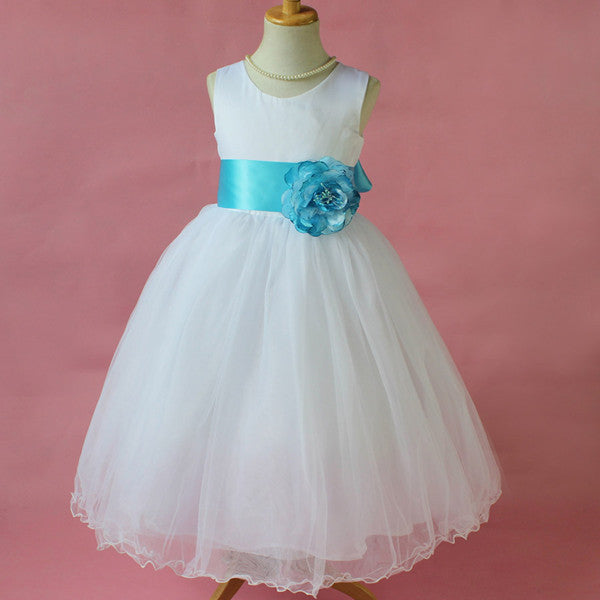 Flower Girl Petals Dress Children Bridesmaid Toddler Elegant Dress Pageant Wedding Bridal Dress-Dollar Bargains Online Shopping Australia