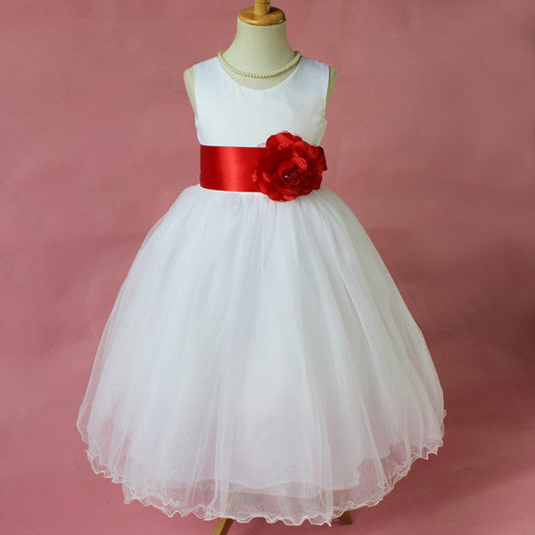 Flower Girl Petals Dress Children Bridesmaid Toddler Elegant Dress Pageant Wedding Bridal Dress-Dollar Bargains Online Shopping Australia