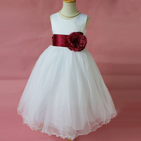 Flower Girl Petals Dress Children Bridesmaid Toddler Elegant Dress Pageant Wedding Bridal Dress-Dollar Bargains Online Shopping Australia