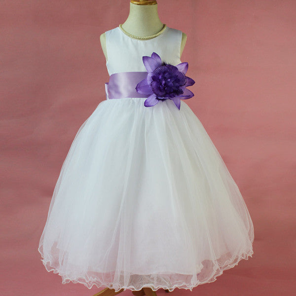 Flower Girl Petals Dress Children Bridesmaid Toddler Elegant Dress Pageant Wedding Bridal Dress-Dollar Bargains Online Shopping Australia