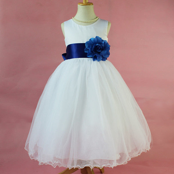 Flower Girl Petals Dress Children Bridesmaid Toddler Elegant Dress Pageant Wedding Bridal Dress-Dollar Bargains Online Shopping Australia