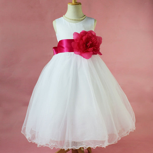 Flower Girl Petals Dress Children Bridesmaid Toddler Elegant Dress Pageant Wedding Bridal Dress-Dollar Bargains Online Shopping Australia